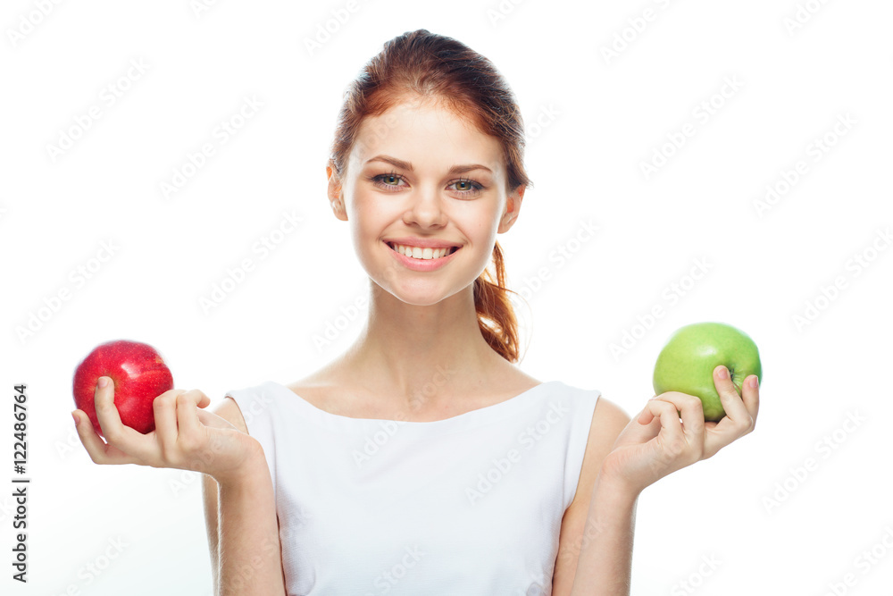 woman eating an apple
woman eating an apple