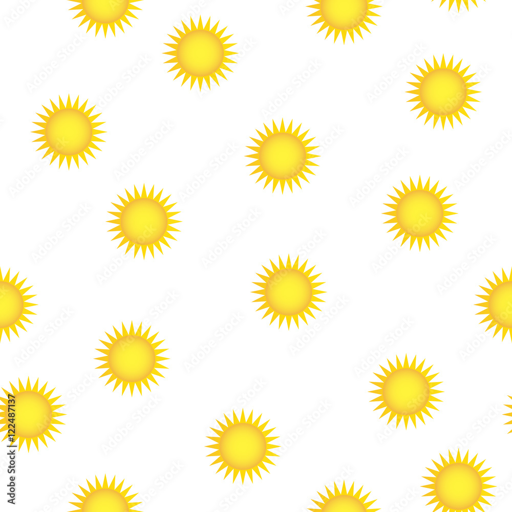 Sun Seamless Vector Pattern. / The whole image is repeatable, and smaller tiles to fill smaller areas. Sun Seamless Vector Pattern. / The whole image is repeatable, and smaller tiles to fill smaller areas.