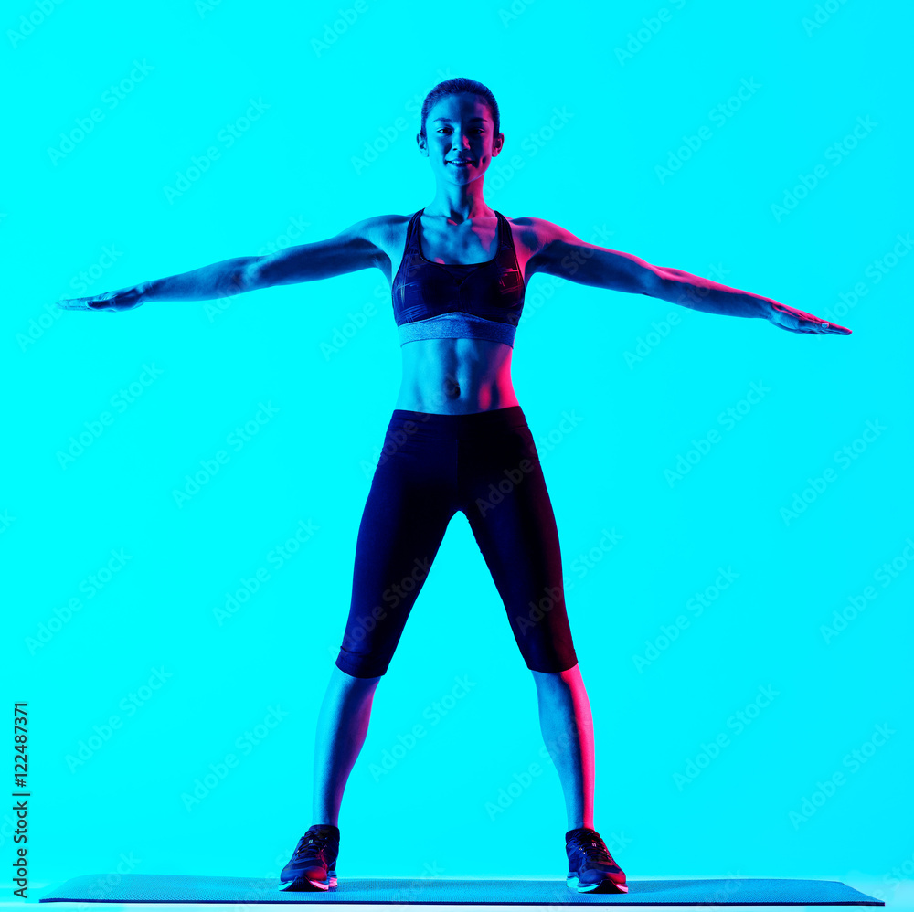 woman fitness exercices stretching isolated woman fitness exercices stretching isolated