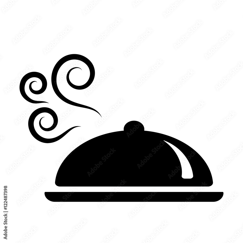 cooking chef dining dish black icon on white background cooking chef dining dish black icon on white background
