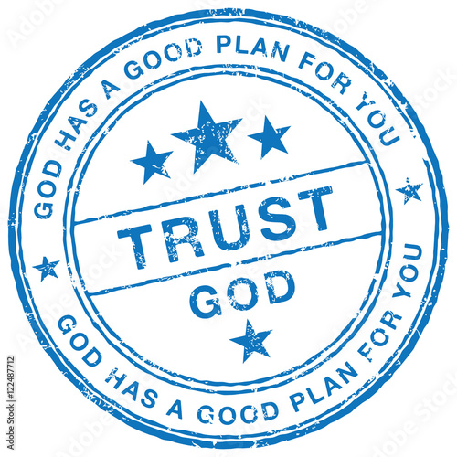 Trust God rubber stamp