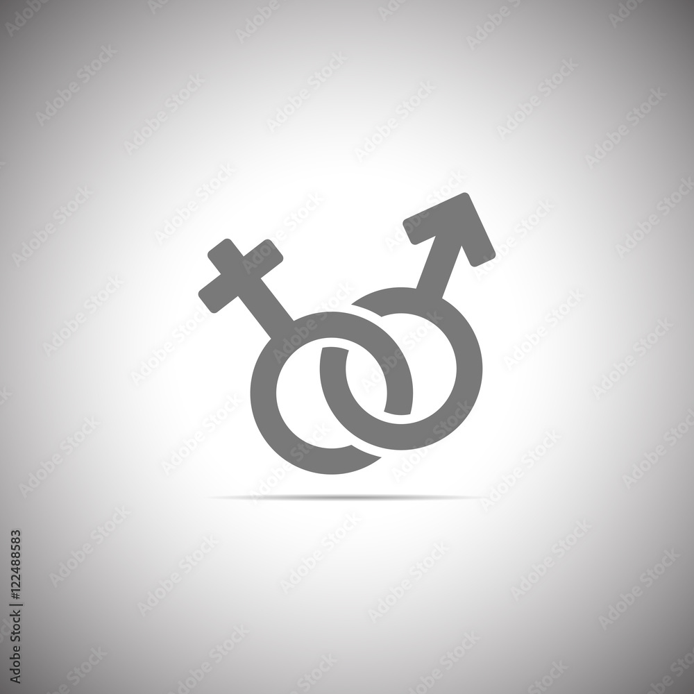 Female and male romantic icon. Female and male sign. Gender icon. Female and male romantic icon. Female and male sign. Gender icon.
