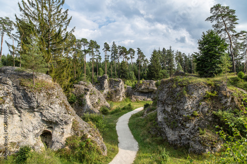 Malerischer Wanderweg durch das Wental Felsenmeer photo