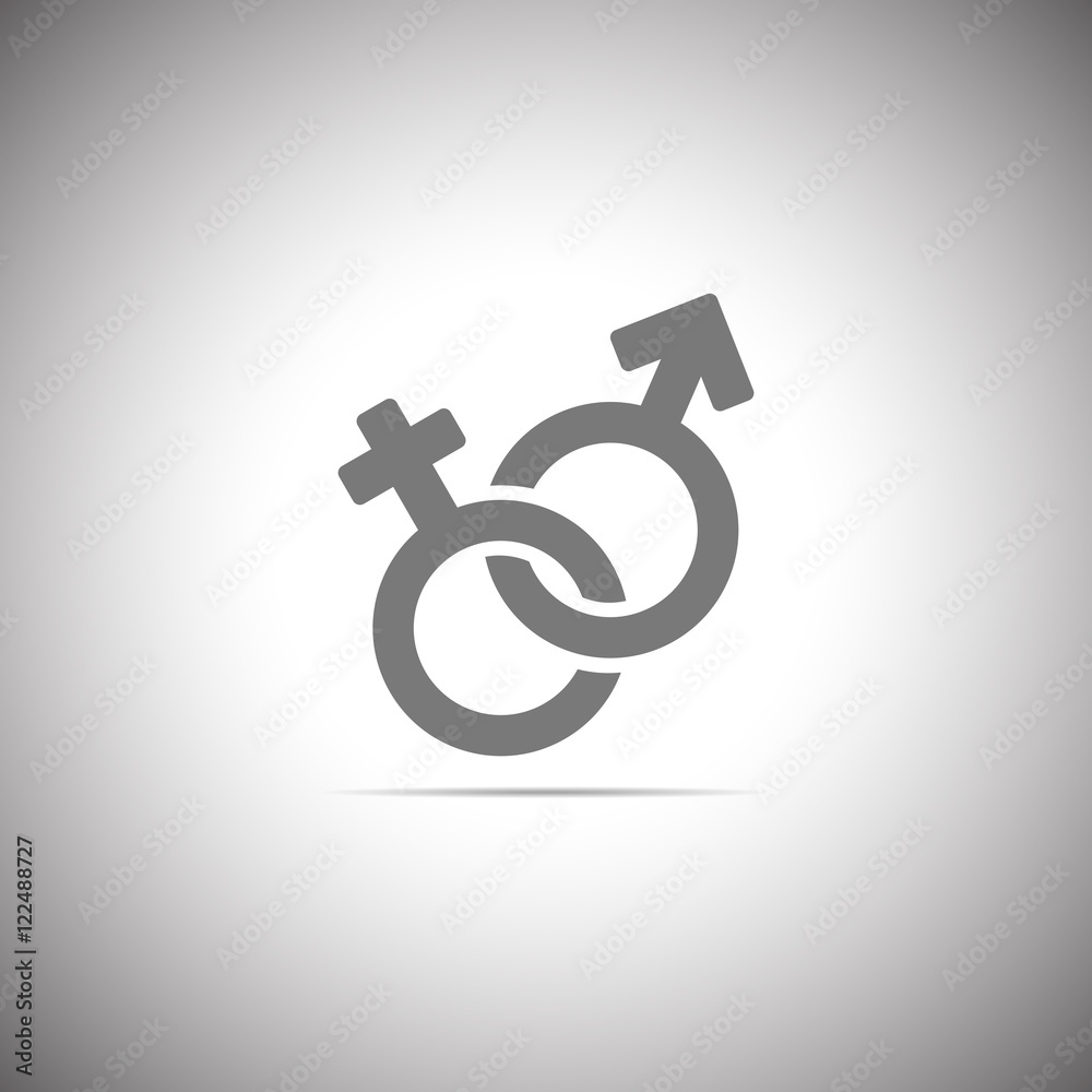 Female and male romantic icon. Female and male sign. Gender icon. Female and male romantic icon. Female and male sign. Gender icon.