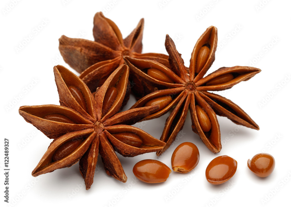 Star Anise on white background Star Anise on white background