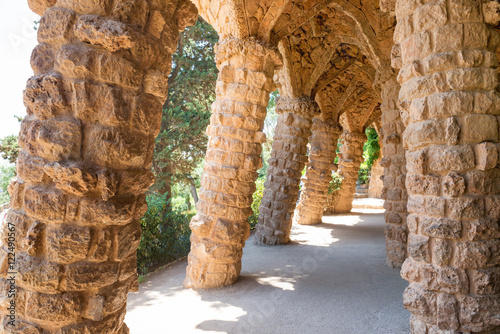 Fotografie Stone columns of Park Guell