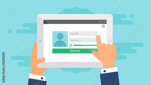 Web Template of Tablet Login Form