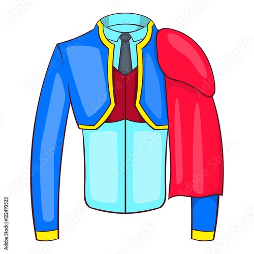 Spanish matador suit icon in cartoon style isolated on white background vector illustration