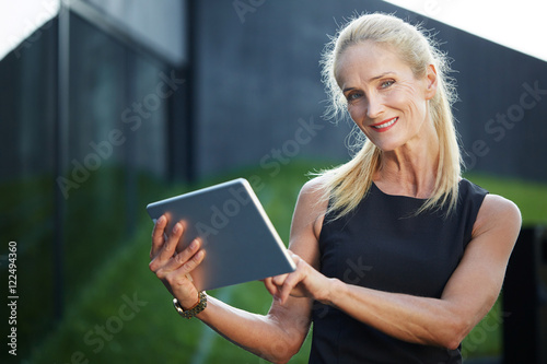 Working online on tablet