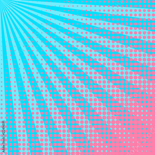 Abstract Creative concept vector comics pop art style blank layout template with clouds beams and isolated dots pattern on background. For Web and Mobile Applications, illustration template design