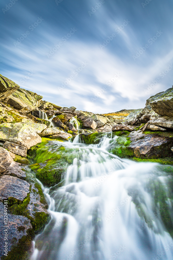 Waterfall at Zillertal Alps in Austria Waterfall at Zillertal Alps in Austria