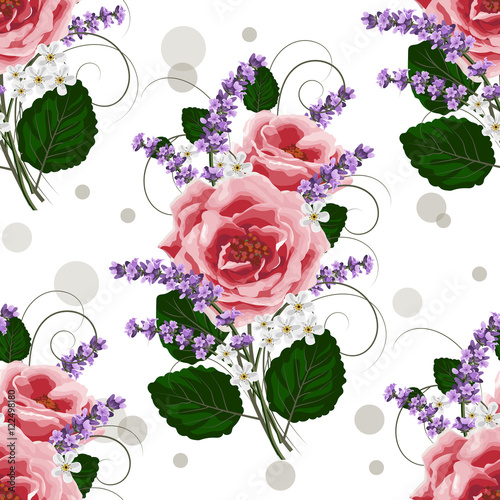 Seamless floral pattern with flowers