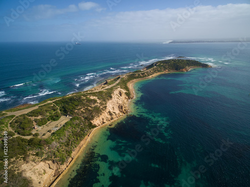 Aerial view of the tip of Mornington Peninsula