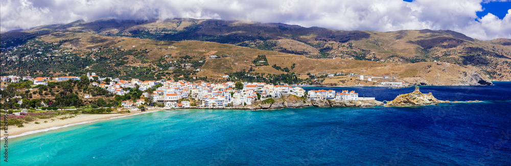 Amazing Greece - pictorial Andros island, panoramic view of Chora village