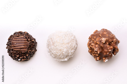 chocolate lover, kind of chocolate ball white background