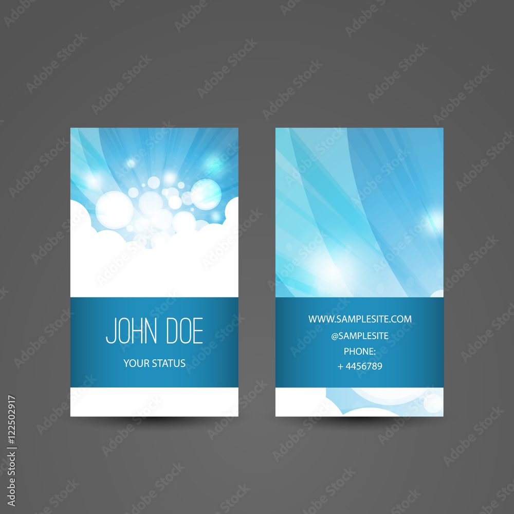 Business Card with White Abstract Pattern