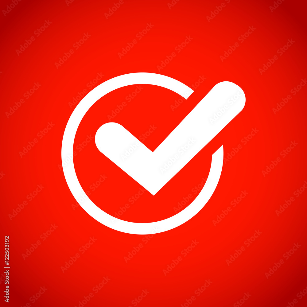 Confirm icons; vector illustration. Flat design style Confirm icons; vector illustration. Flat design style