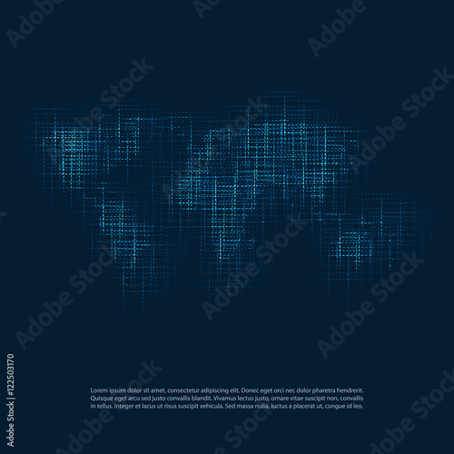 Wallpaper Mural Cloud Computing and Networks Concept - Abstract World Map Background Design Torontodigital.ca