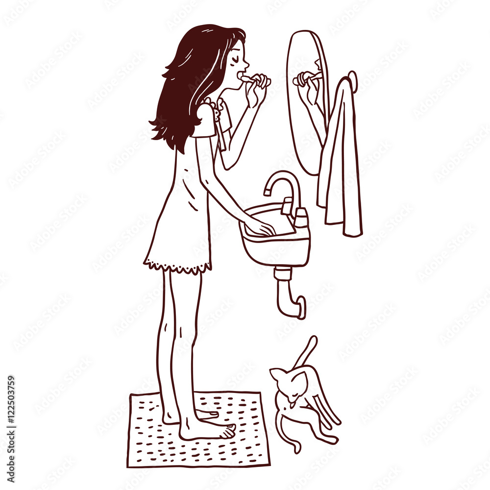 The Boy Brushing Teeth Royalty Free SVG Cliparts Vectors And Stock  Illustration Image 156124766