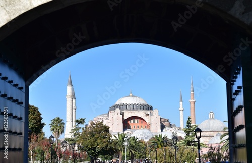 View of the Hagia Sophia, Istanbul, Turkey, a great architectural marvel dating back to the Byzantine Empire