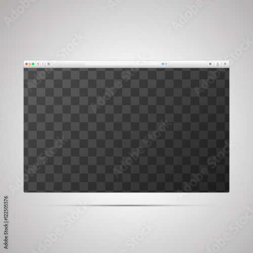 Browser window template with transparently place for web page
