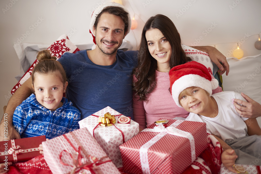 Portrait of family in Christmas time