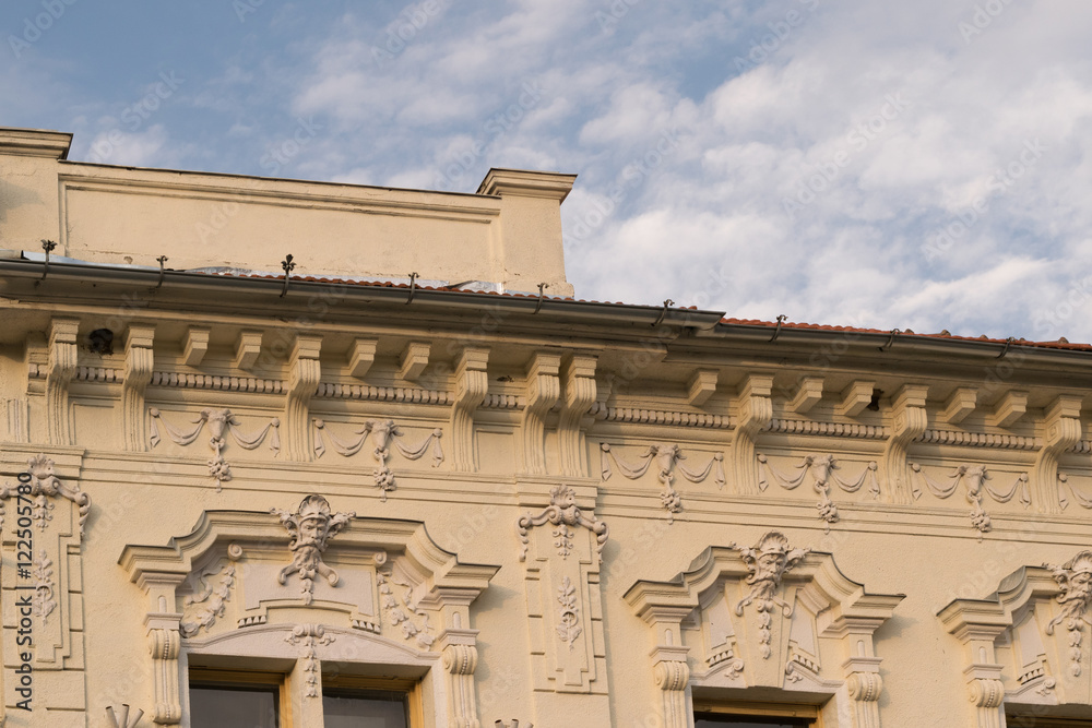 Fototapeta premium classic architectural style building in Brasov, Romania, Transylvania, Europe 