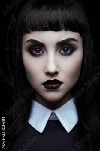 Gothic brunette girl