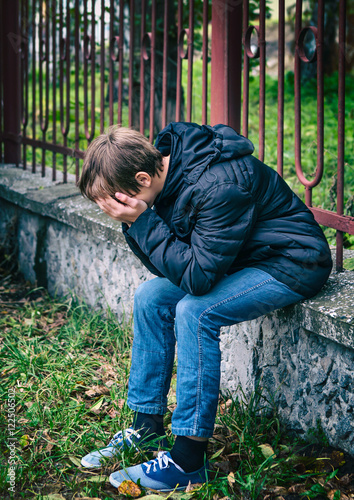 фотографія Sad Teenager outdoor