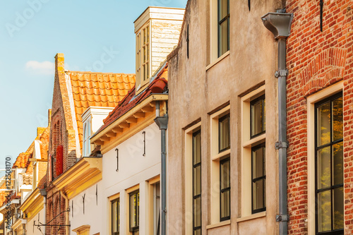 Ancient houses in the Dutch village of Harderwijk