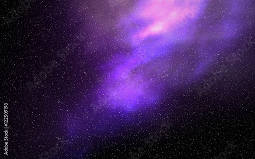 starry sky with colorful nebula