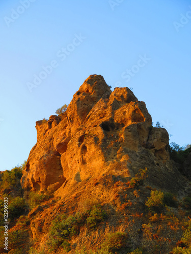 rock in countryside