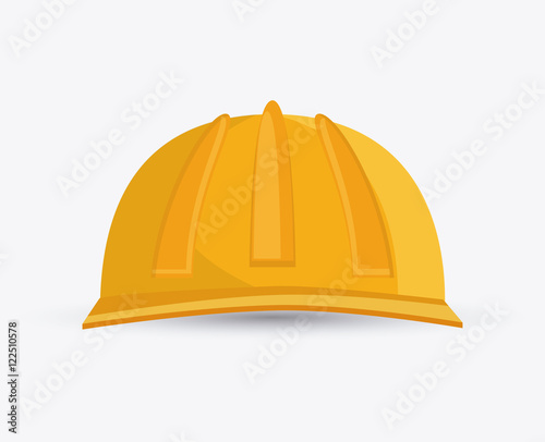 hard hat icon. Accessory cloth costume and wear theme. Colorful and isolated design. Vector illustration