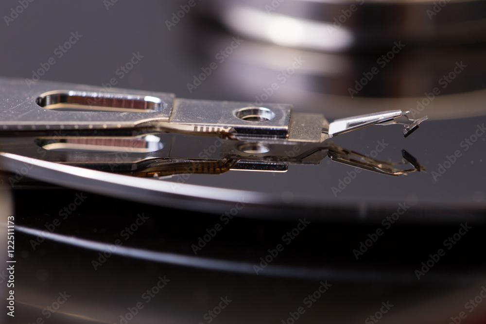 Macro shot of hard disk Macro shot of hard disk