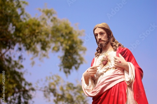 Statue of Jesus Christ portrait religion sculpture