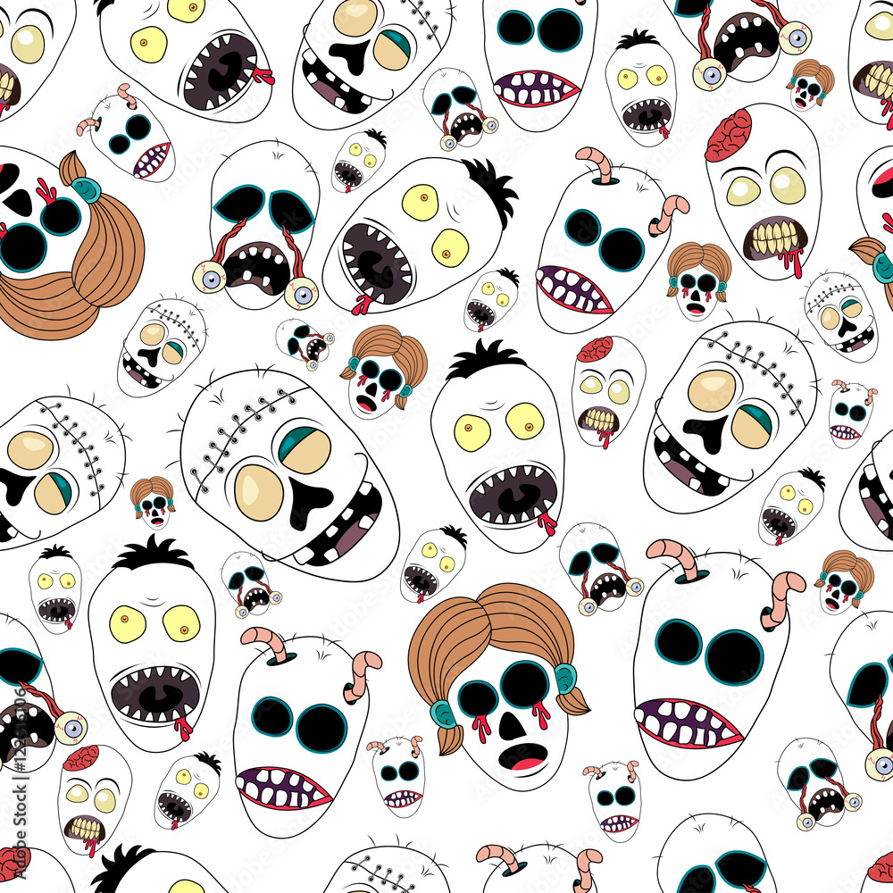 Seamless Zombie Pattern Seamless Zombie Pattern