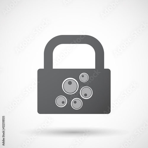 Isolated lock pad icon with oocytes