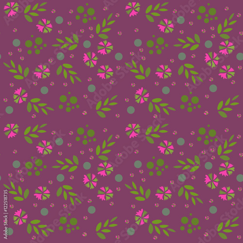 Abstract Elegance Seamless pattern with floral background. Vector illustration © cartinka