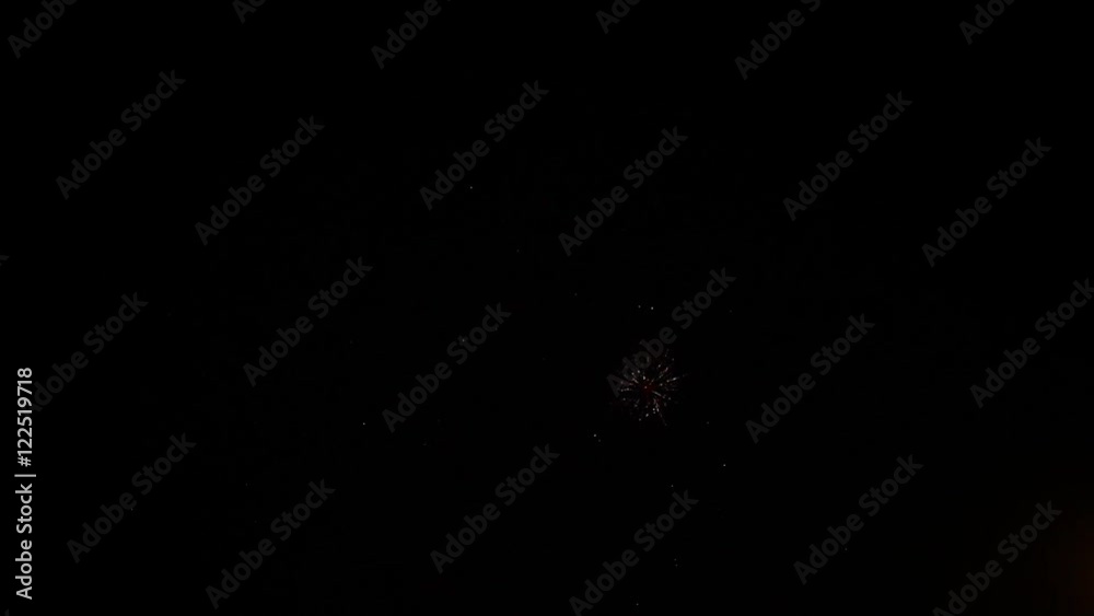 quick little flash of fireworks with a long continuation quick little flash of fireworks with a long continuation