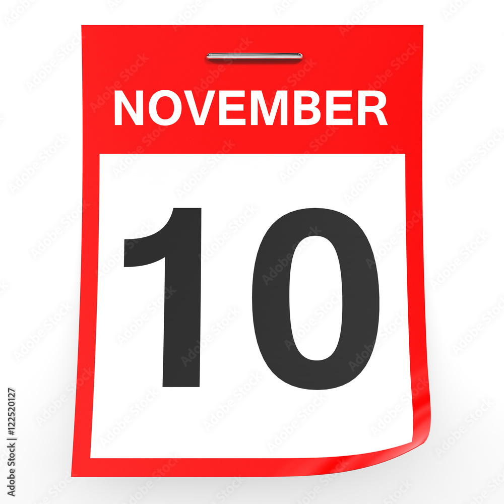 November 10 Calendar on white background Stock Illustration Adobe Stock November 10 Calendar on white background Stock Illustration Adobe Stock