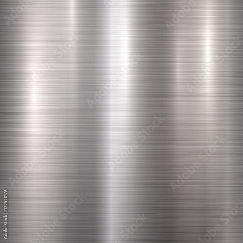 Metal abstract technology background with polished, brushed texture, chrome, silver, steel, aluminum for design concepts, web, prints, posters, wallpapers, interfaces. Vector illustration.