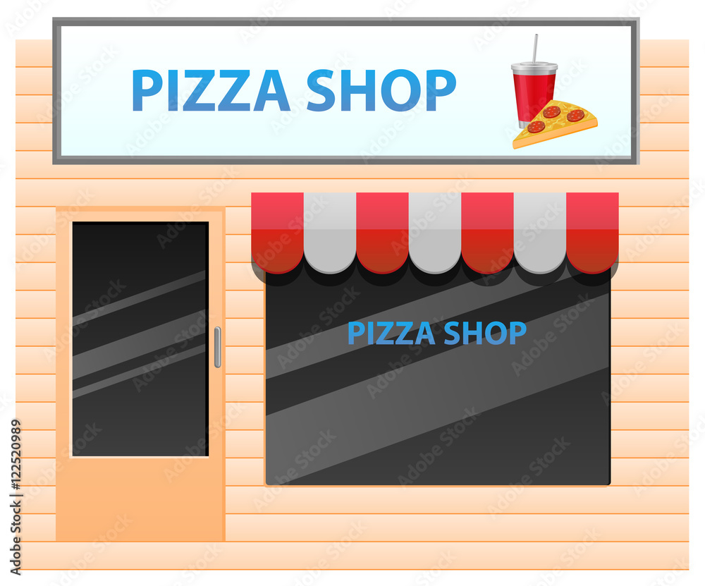 Small pizza shop vector image Small pizza shop vector image