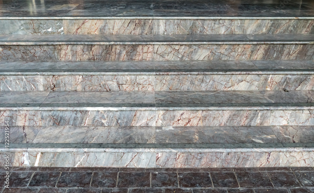 Gray marble staircase