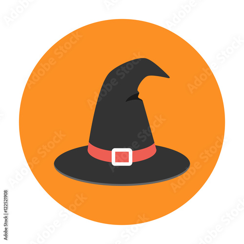 Witch hat flat icon