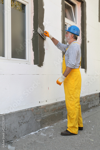 House renovation, polystyrene wall insulation