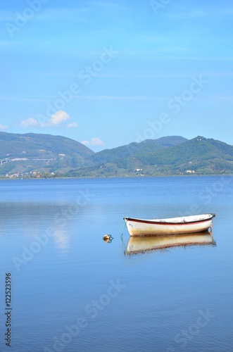 Little boat on a lake