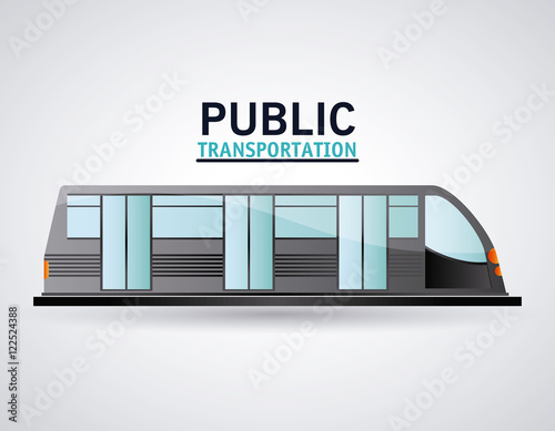 Railways train vehicle icon. Public Transportation travel and ride theme. Isolated and colorful design. Vector illustration