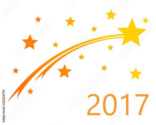 Jahreswechsel 2017 auf weiss