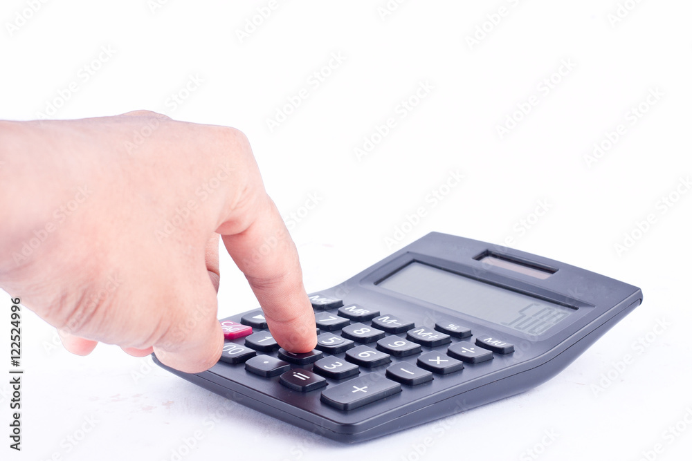 finger hand put button calculator for calculating the numbers accounting accountancy business and work hard on white background isolated
finger hand put button calculator for calculating the numbers accounting accountancy business and work hard on white background isolated