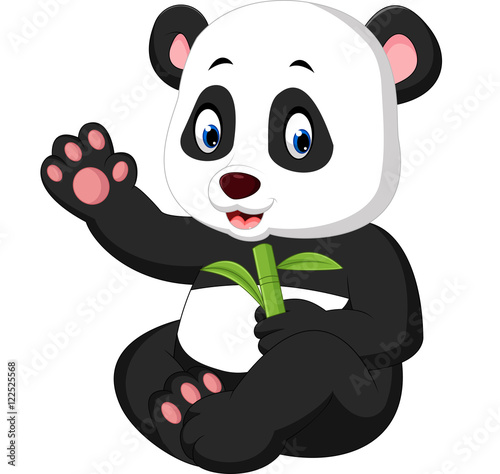 Fototapeta Naklejka Na Ścianę i Meble -  baby panda cartoon